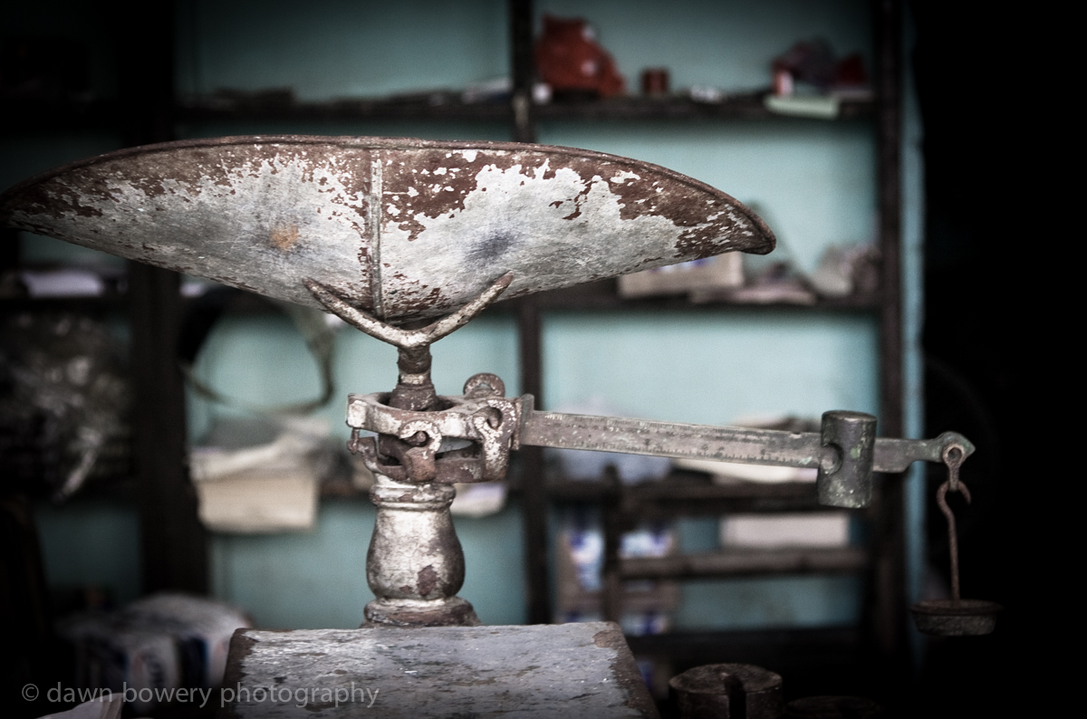 Old weighing scales