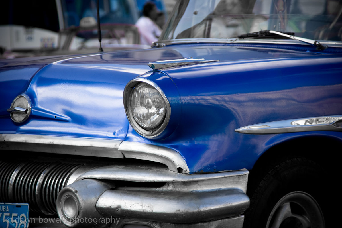 blue cuban car